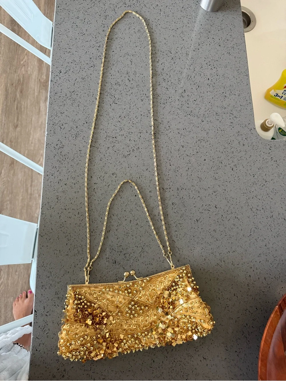 Ohh! Ashley Handcrafted Beaded Evening Clutch Purse